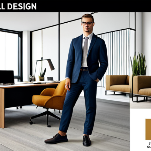Home 9 Modern Office Design**
"A professional interior designer, fully clothed in a stylish blazer and dress pants, presenting a design concept for a modern office space. The office features clean lines, ergonomic furniture, and natural light. Mood board with fabric swatches and color palettes in the foreground. Safe for work, appropriate content, perfect anatomy, natural pose, professional photography, high quality."
**